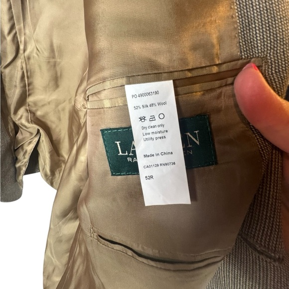 Lauren Ralph Lauren Men’s Sport Coat Blazer 52R Classic Fit Wool Silk Blend - Picture 3 of 11